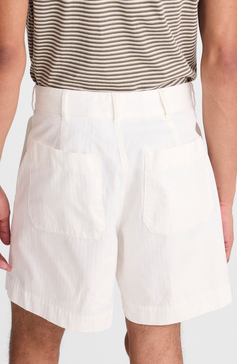 Madewell Herringbone Twill Fatigue Shorts, Alternate, color, Soft White