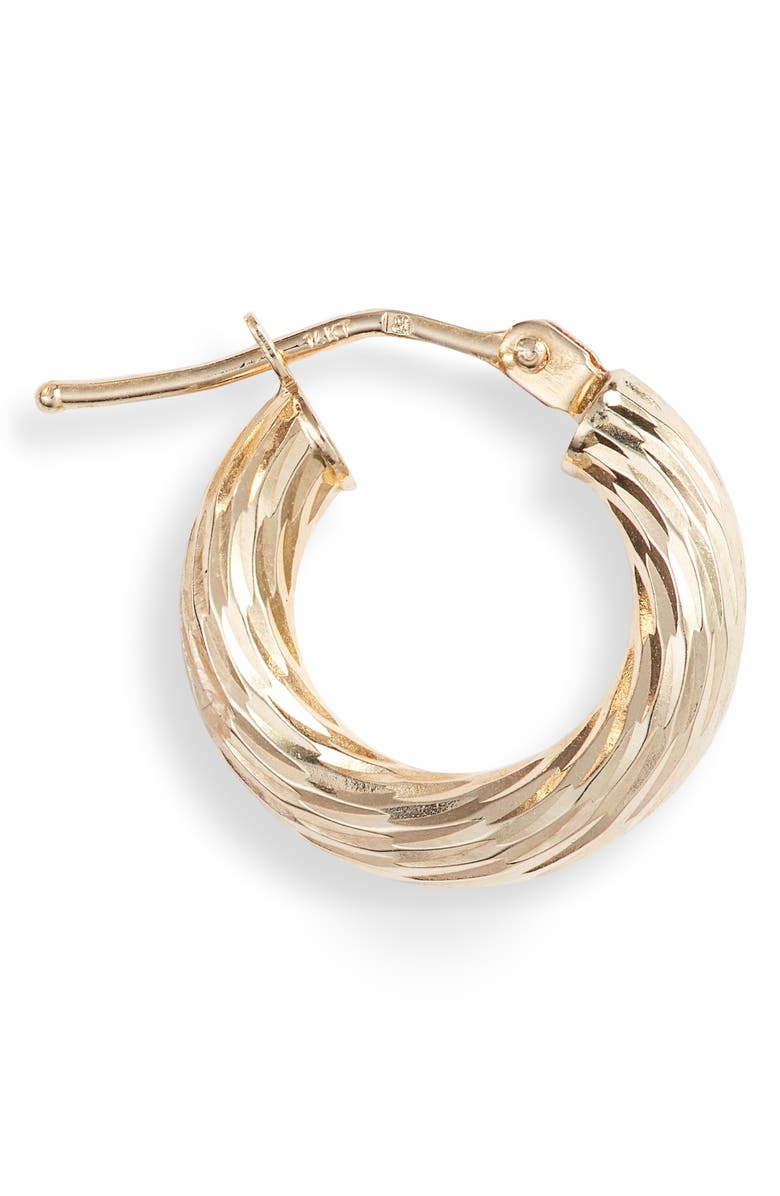 Bony Levy 14K Gold Small Twisted Rope Hoop Earrings, Alternate, color,