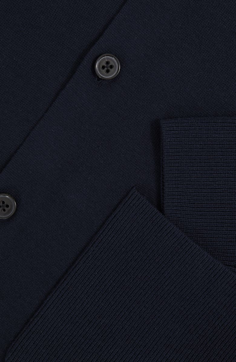 Reiss Fitzgerald Collared Full Button Cardigan, Alternate, color, Navy Blue