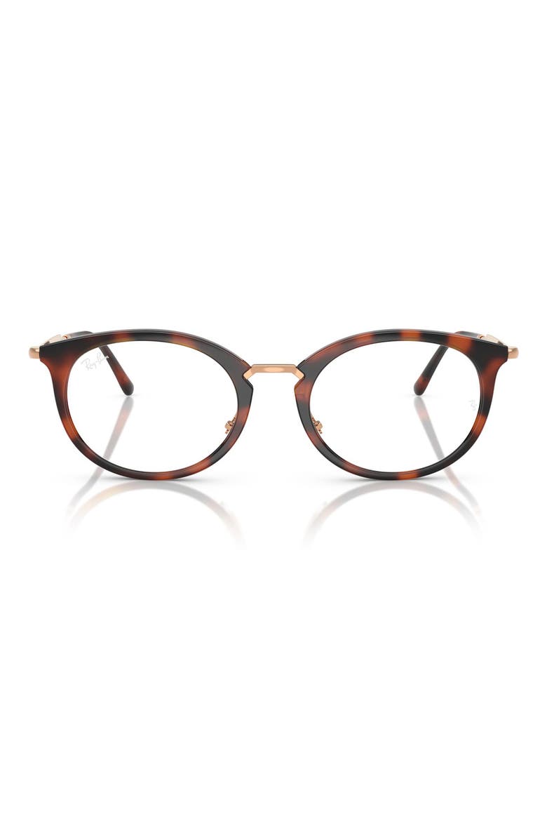 53mm Oval Optical Glasses, Main, color, STRIPED HAVANA