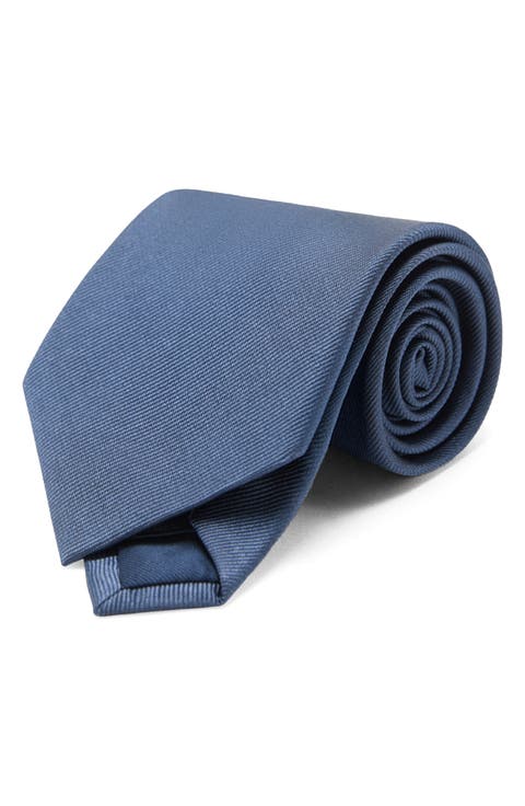 Solid Silk Blend Twill Tie