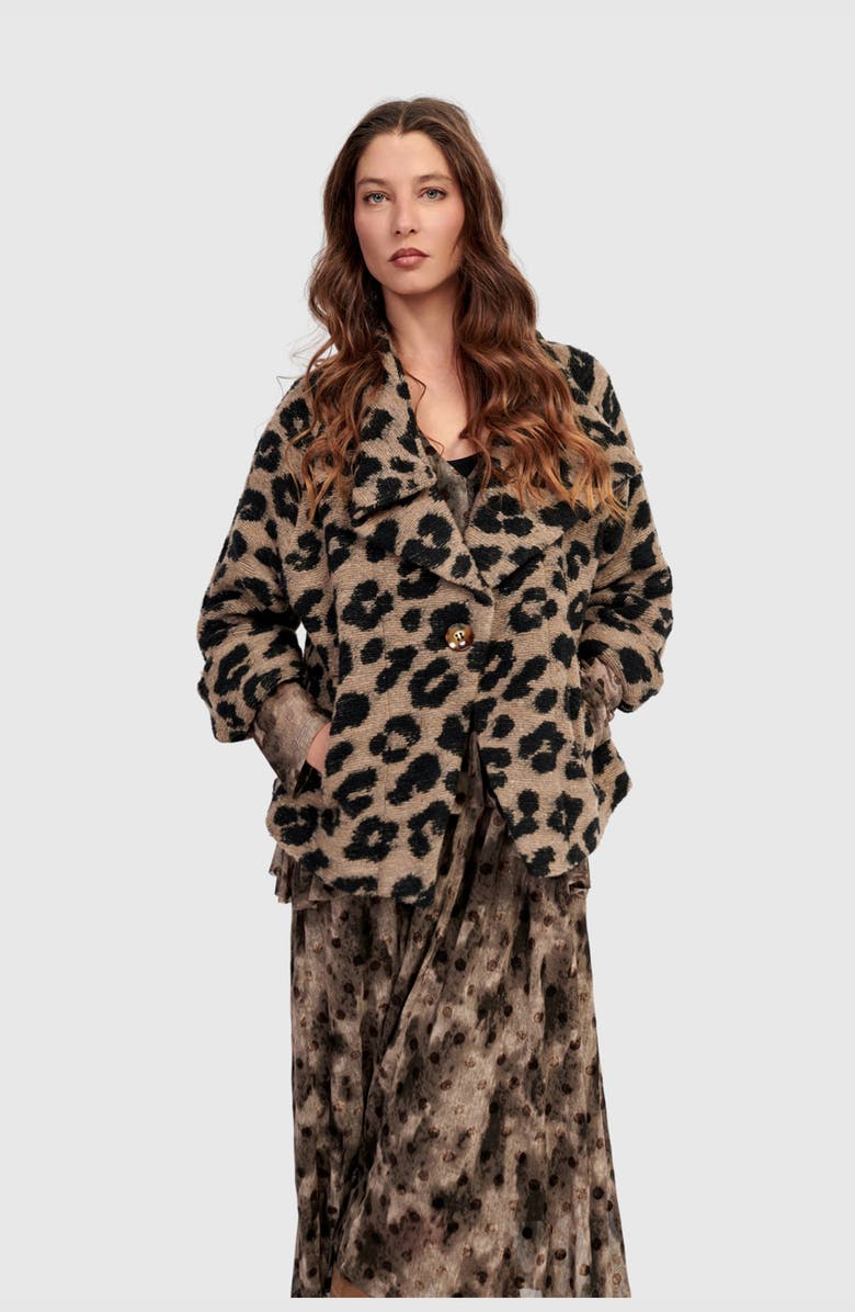 Alembika Wildcard Cozy Jacket, Main, color, Leopard