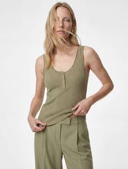 Koton Ribbed Scoop Neck Sleeveless Top