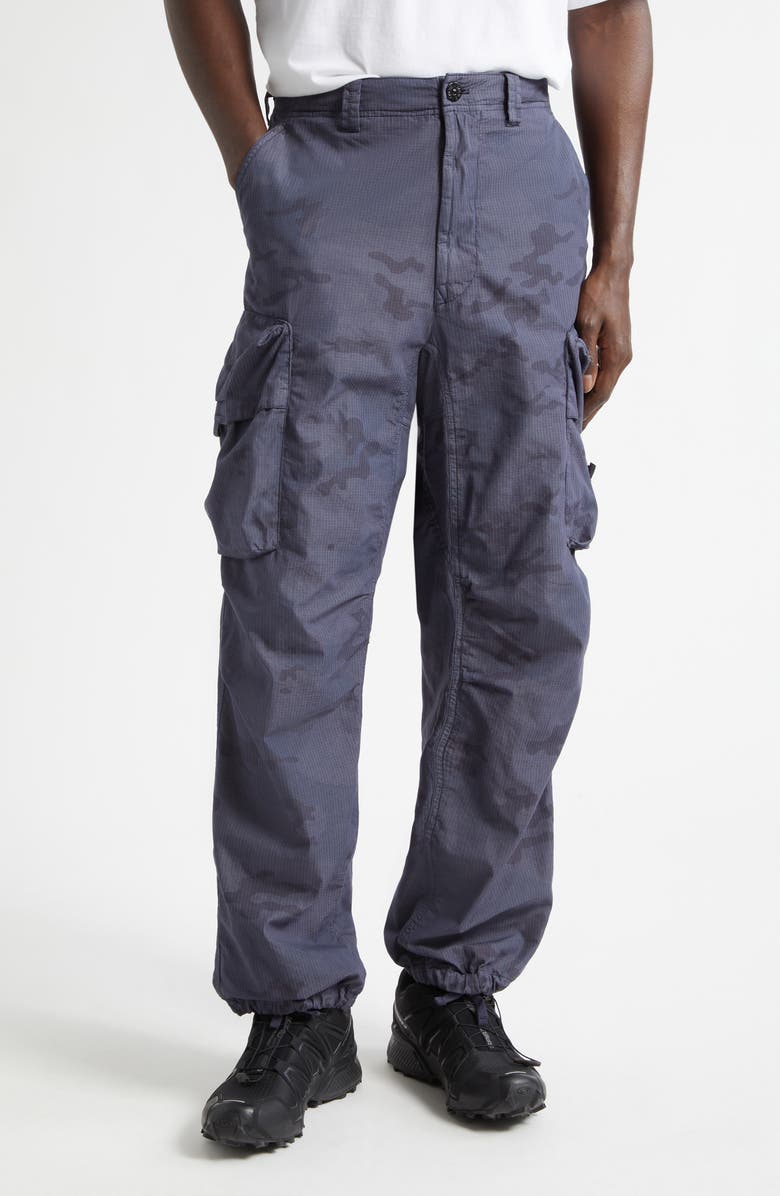 Stone Island Camo Trousers, Main, color, Blue Grey
