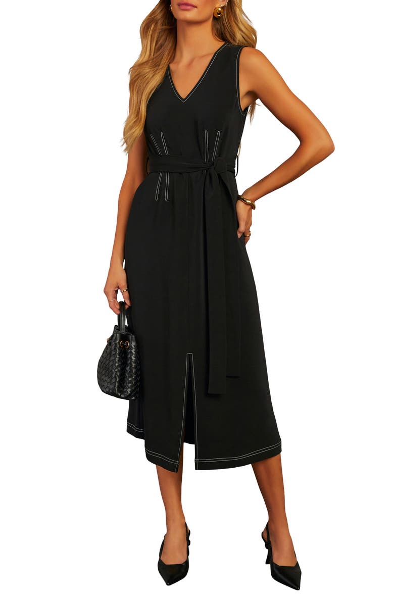 VICI Collection Easy Street Belted Midi Dress, Main, color, 