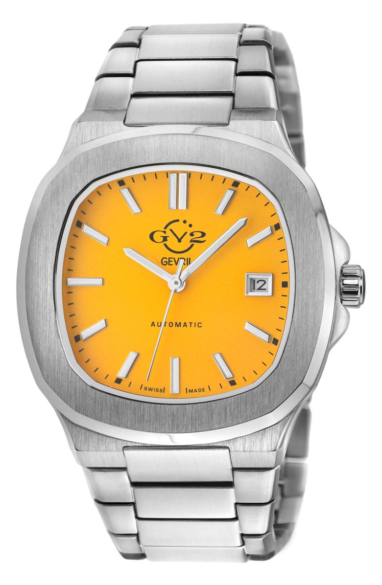 GV2 Potente Automatic Bracelet Watch, 40mm, Main, color, Yellow