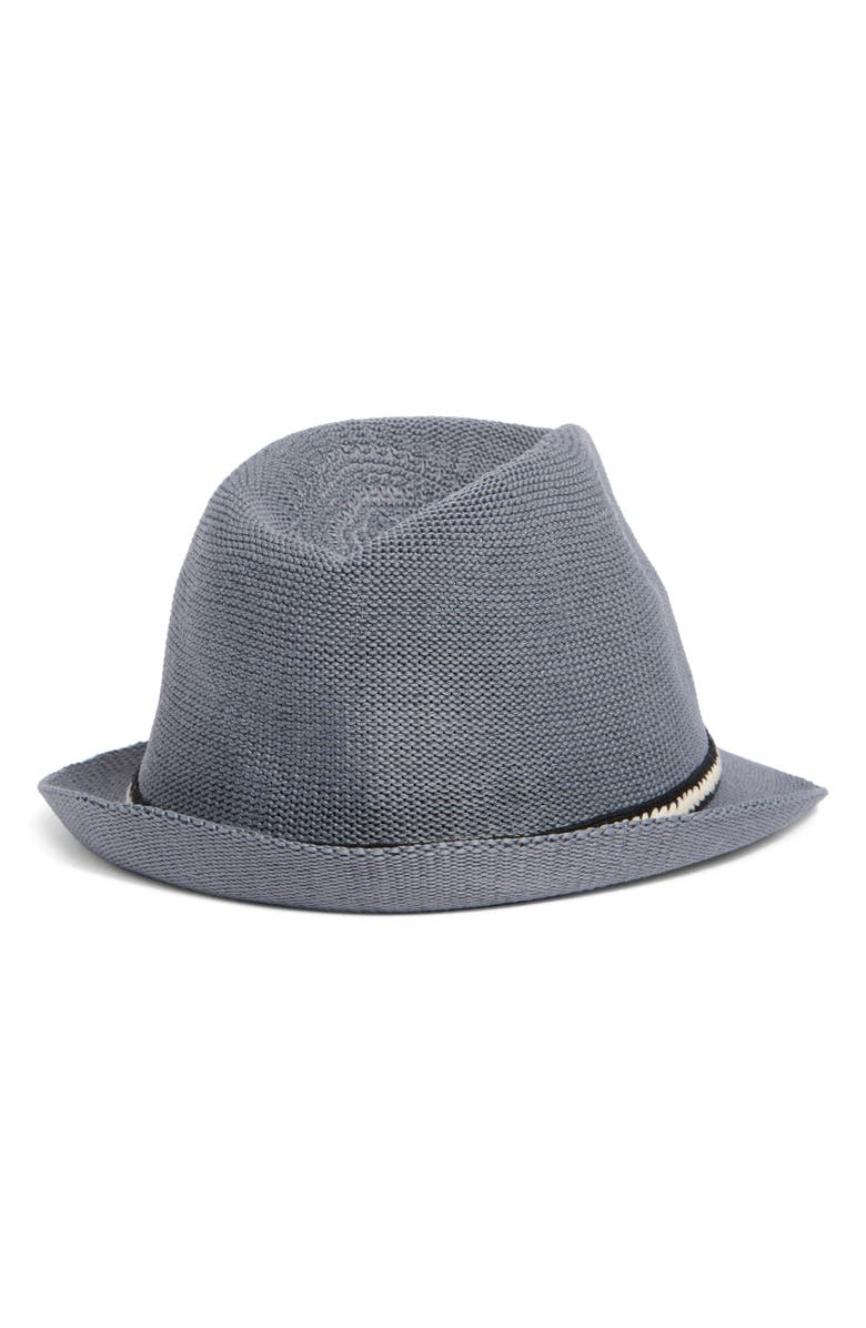 Nordstrom Straw Trilby Hat, Alternate, color, Grey Castlerock