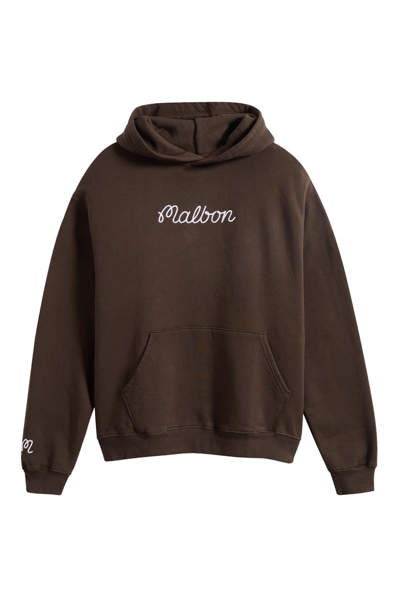 Fesque Logo Embroidered Hoodie, Alternate, color, BROWN