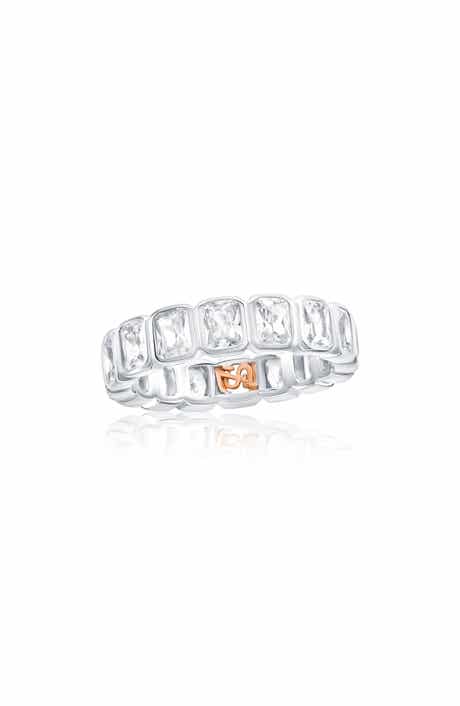 SUZY LEVIAN Bezel Cubic Zirconia Eternity Band Ring