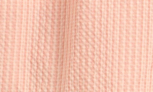 Rvca Exotica Stripe Seersucker Drawstring Shorts In Pink