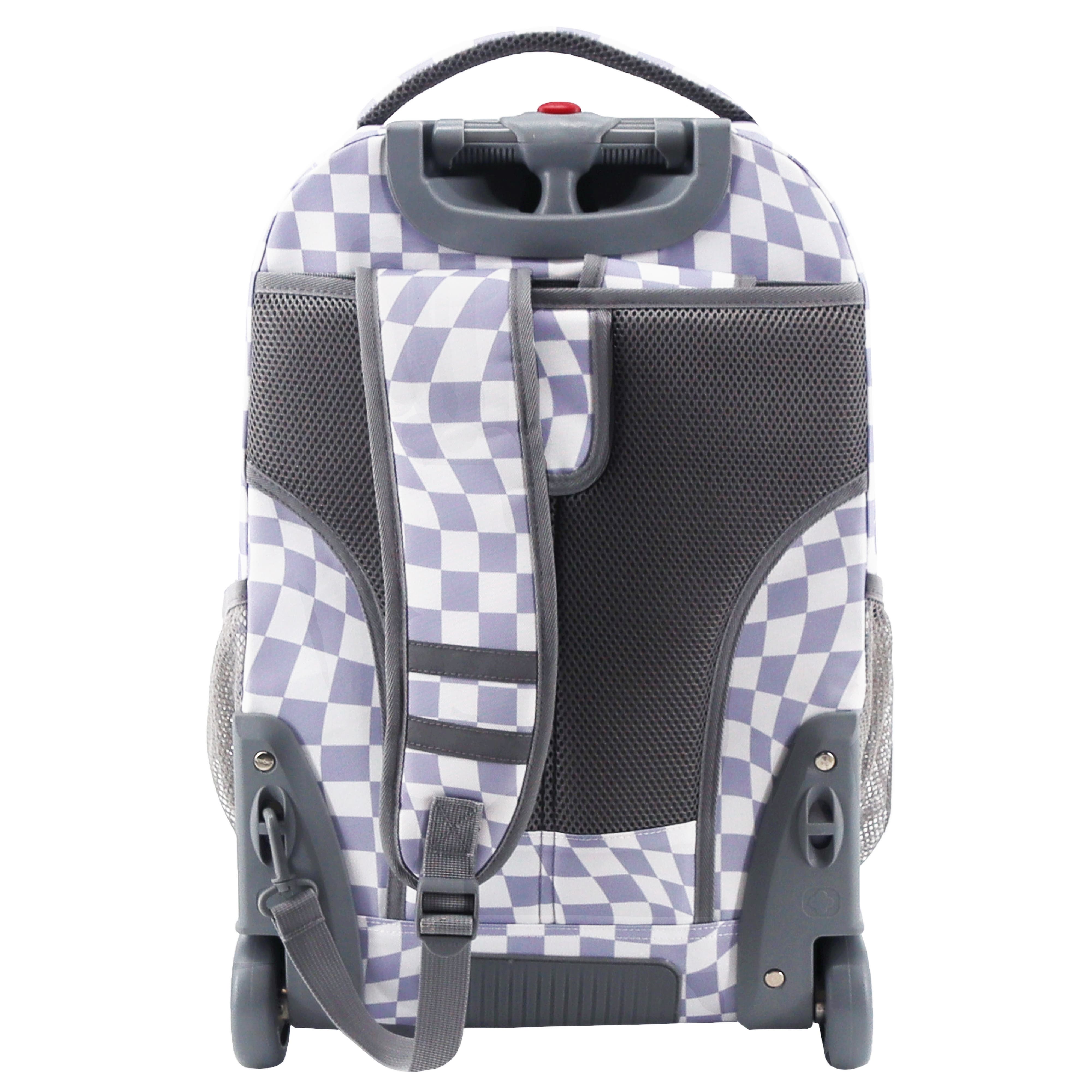 Sun dance Laptop 20" Rolling Backpack, Alternate, color, Lavender checkers