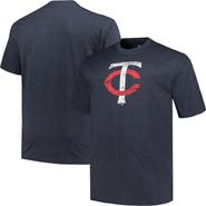 PROFILE Men's Profile Heather Navy Minnesota Twins Big & Tall Weathered Logo T-Shirt