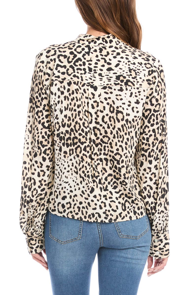 Karen Kane Print Tie Front Top, Alternate, color, 