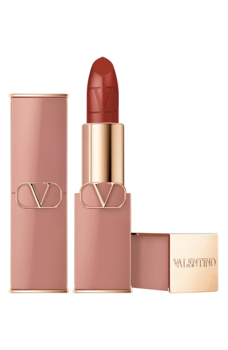 Valentino Satin Refillable Lipstick, Main, color, Rich Mauve Brown