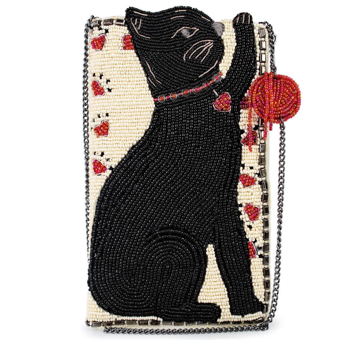 Mary Frances Accessories Purr-suit Crossbody Phone Bag, Main, color, Black