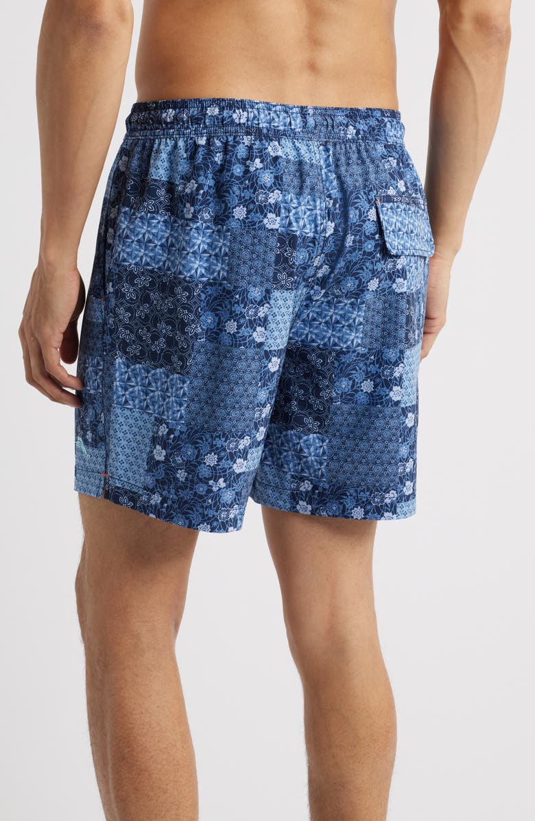 Tommy Bahama Naples Palazzo Patchwork Swim Trunks, Alternate, color, Island Navy