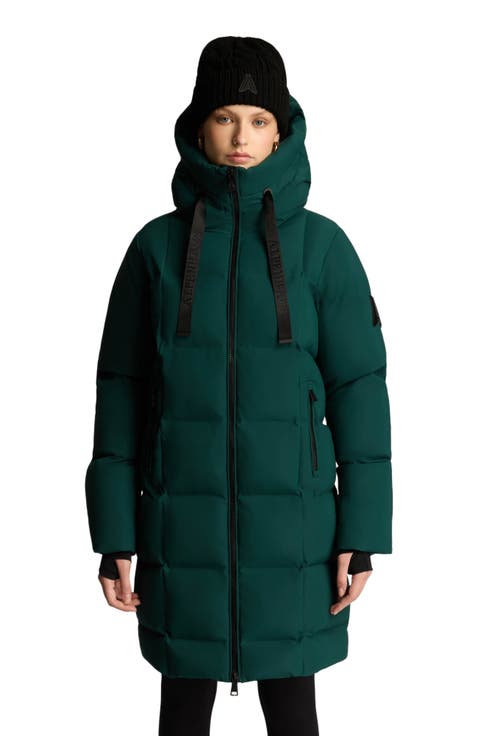 Cluze Mid-Length Puffer with Square Quilting