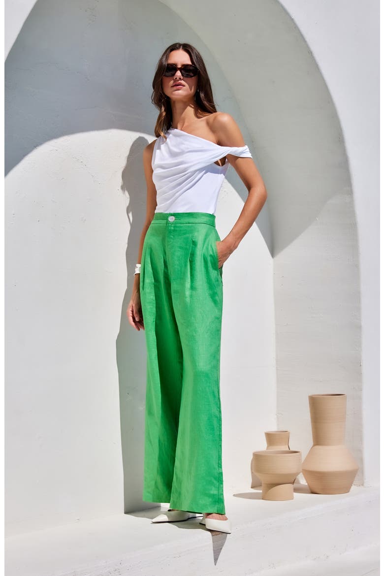 Miles Wide Leg Pants, Alternate, color, JADE
