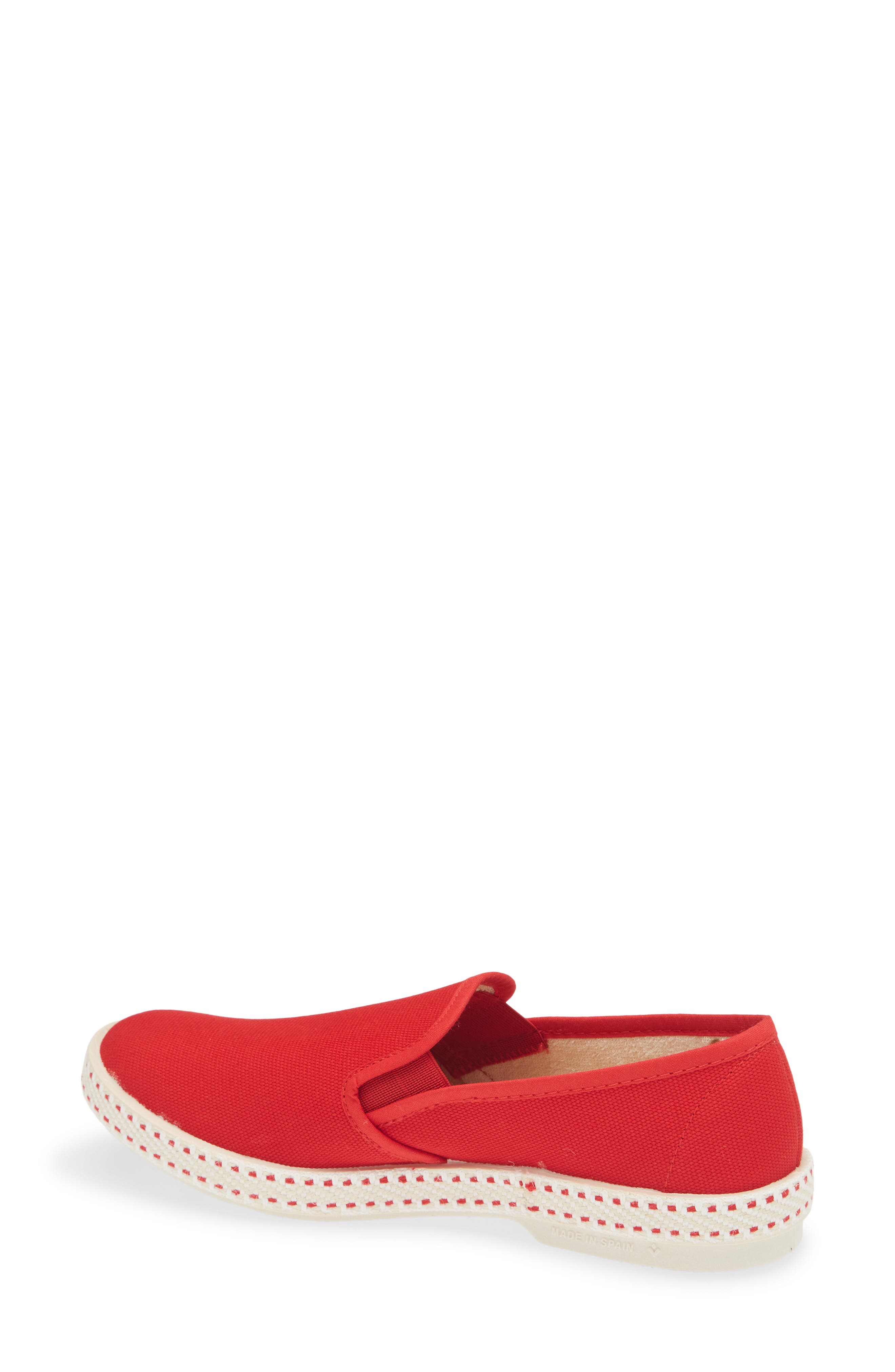 Rivieras Classic Canvas Slip-On Loafer, Alternate, color, Rouge