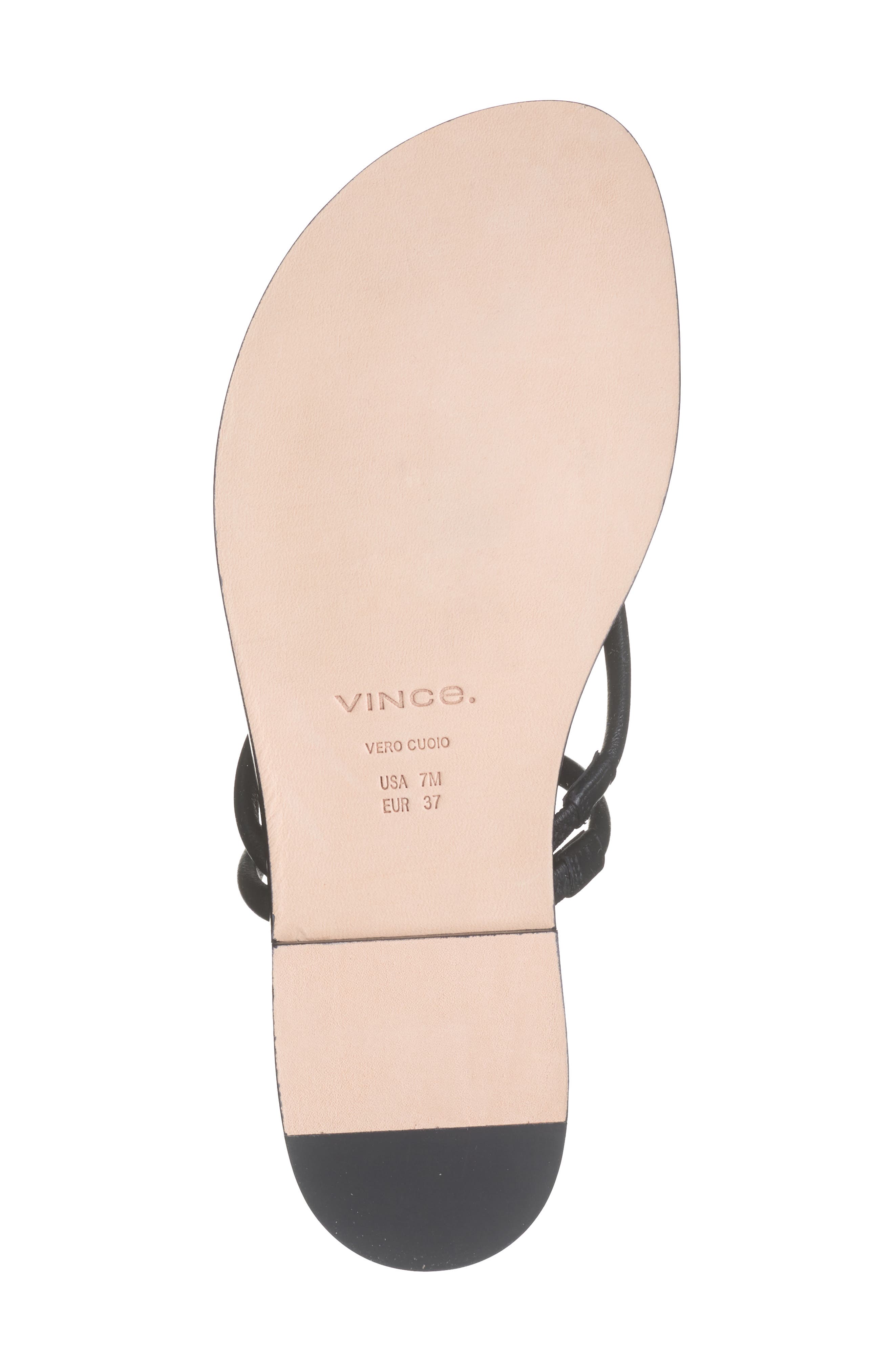 Vince Elisa Leather Sandal, Alternate, color, Black