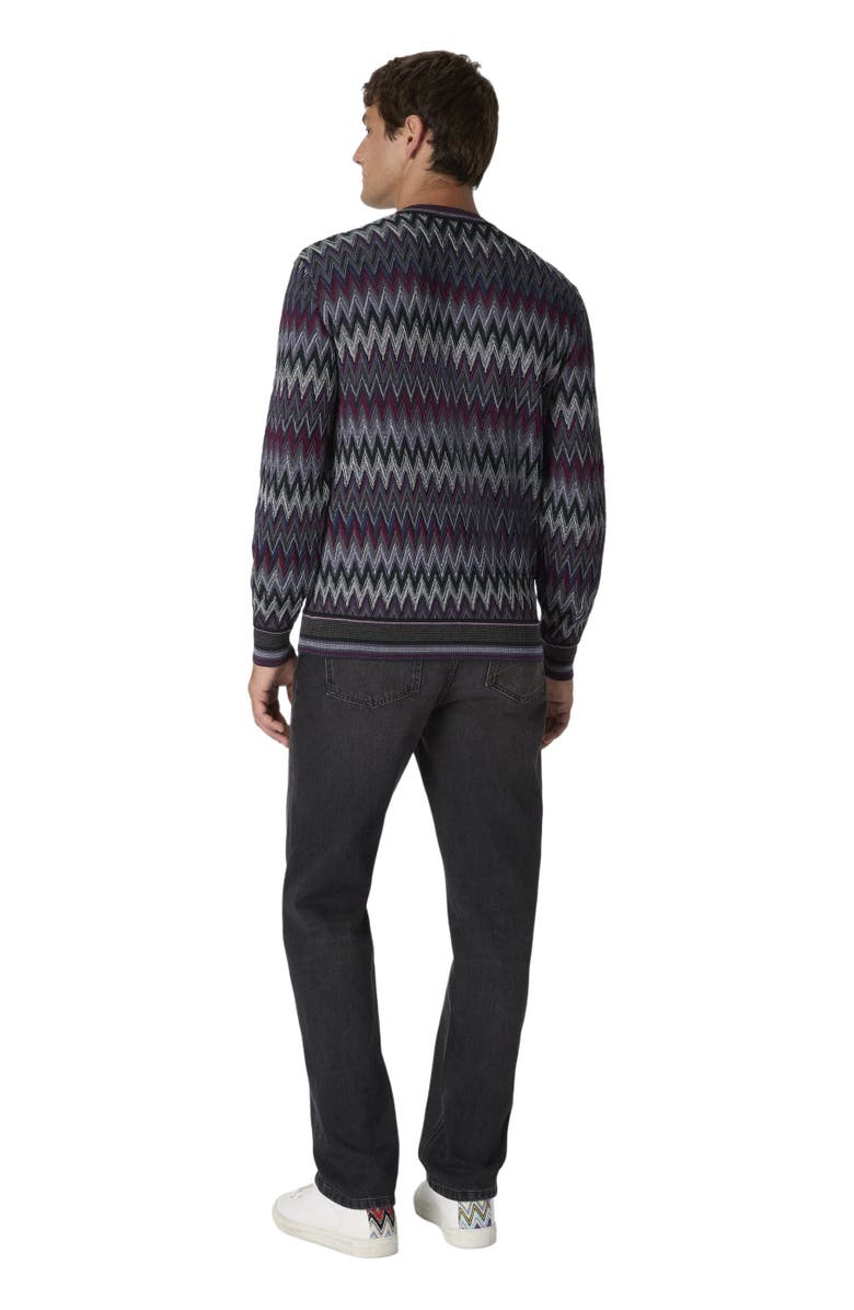 Missoni Crew Neck Sweater With 3d Zigzag Pattern, Alternate, color, Multicoloured