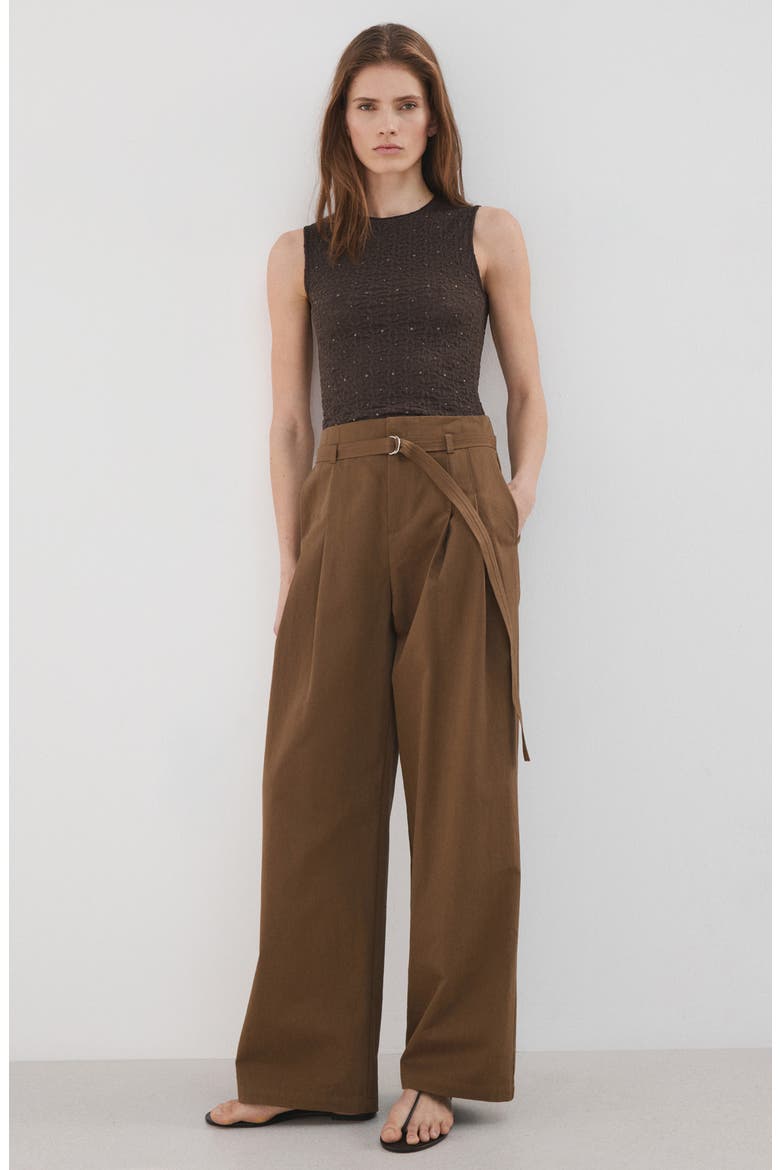 Studded Jewel Neck Tank, Alternate, color, CHOCOLATE