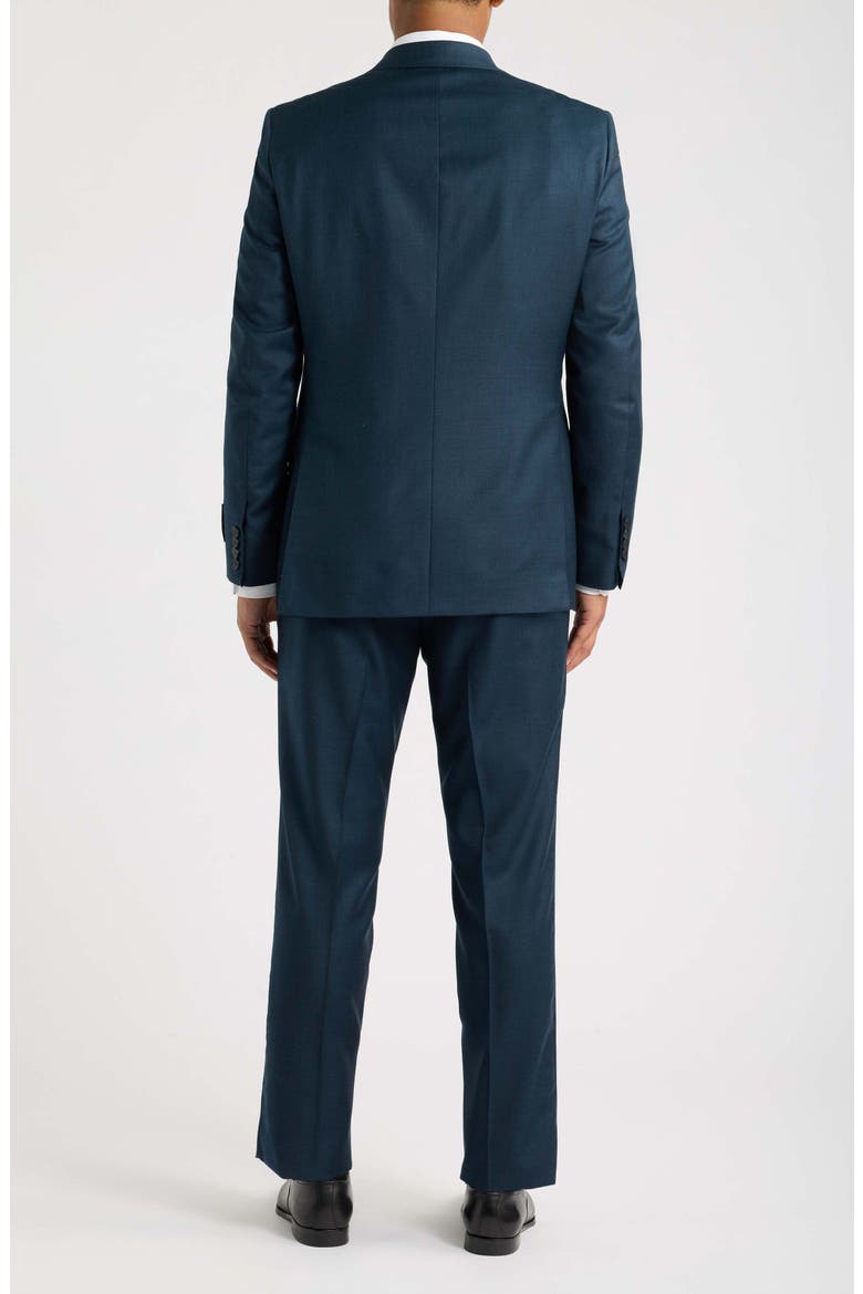Solid Teal Super 130s Wool Suit, Alternate, color, GREEN