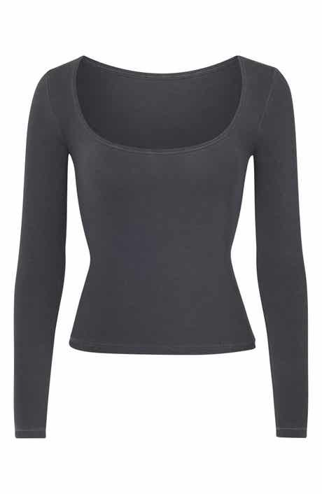 SKIMS Square Neck Long Sleeve T-Shirt