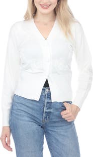 RAIN AND ROSE Embroidered Cardigan