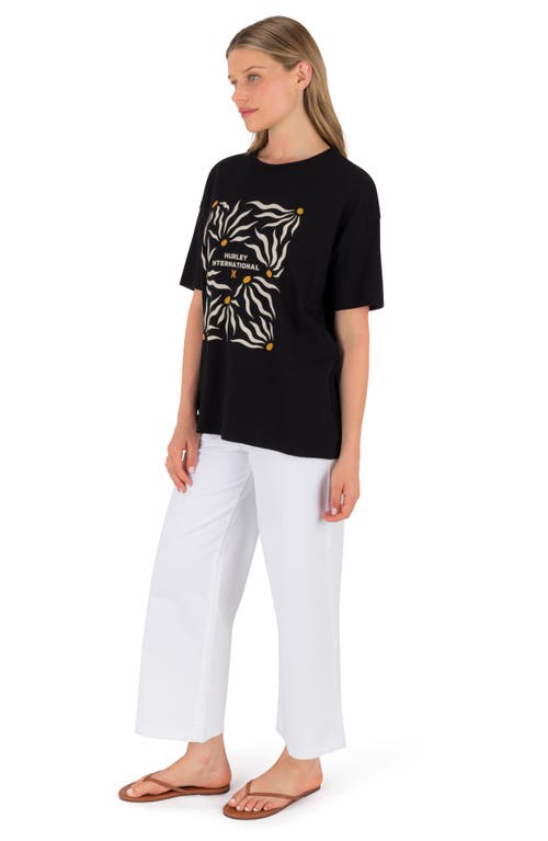 Hurley Medley Cotton Graphic T-shirt In Black