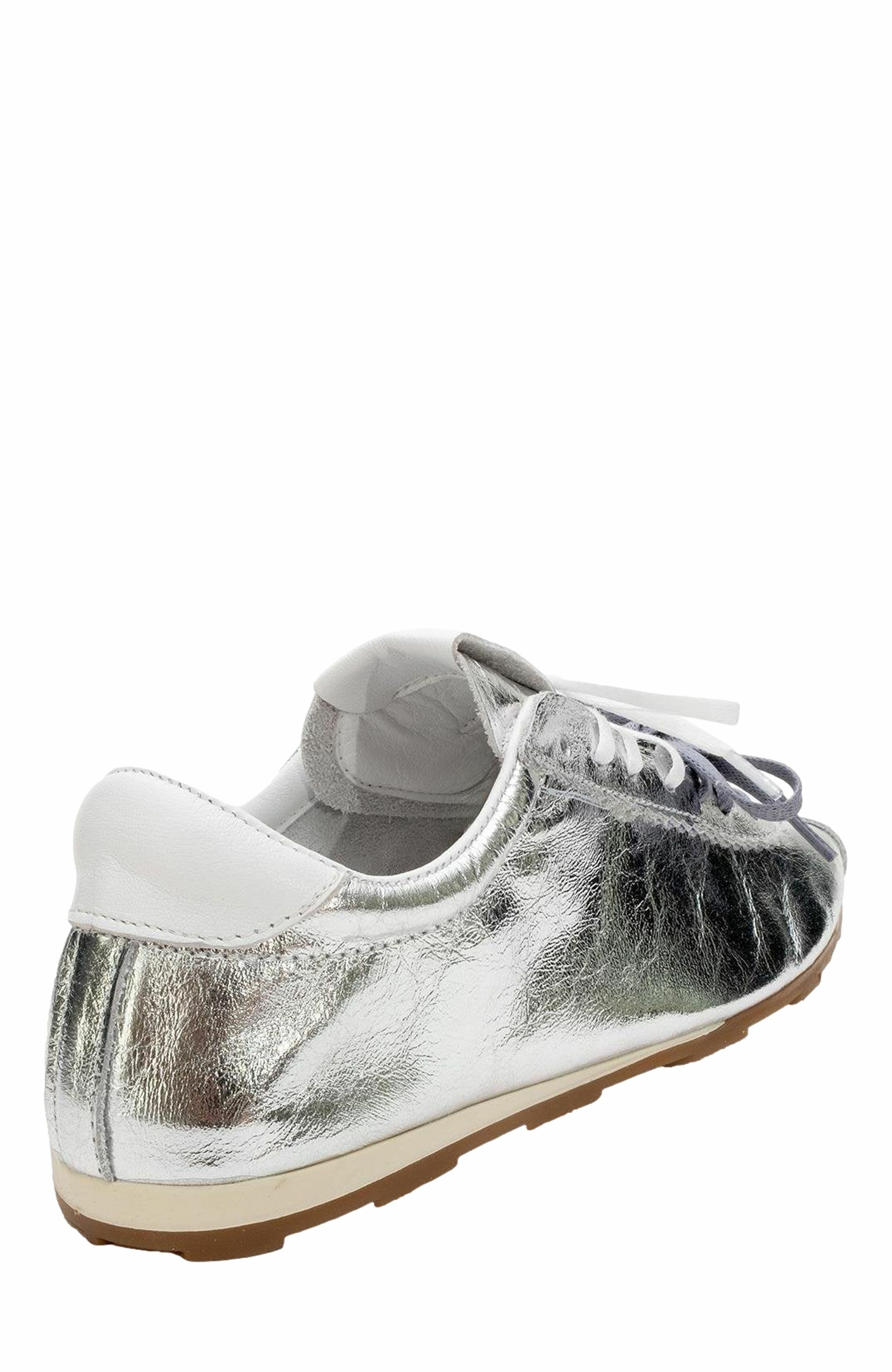 Forever & Always Shoes Crea Leather Sneakers, Alternate, color, Silver Leather