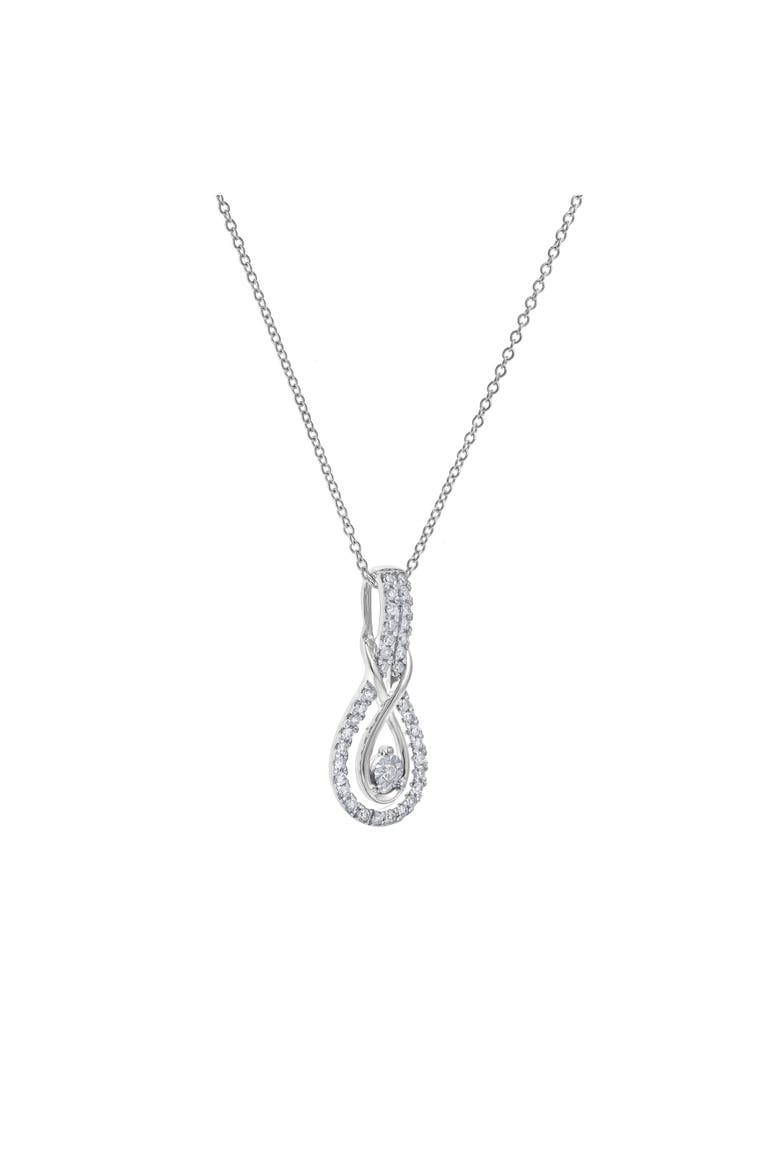Aveline 14K Gold Diamond Pendant - 0.13 ct, Alternate, color, 14K White Gold