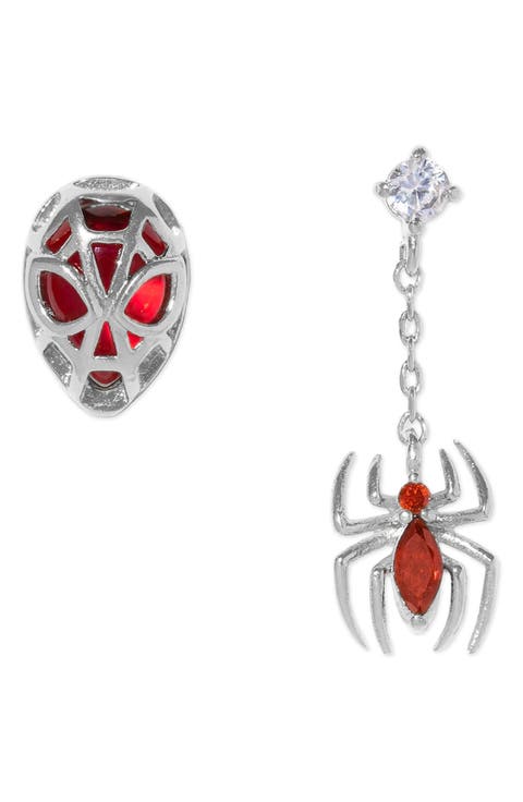 Marvels Spiderman Mismatched Stud Earrings