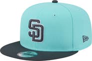 New Era Men's New Era Turquoise/Charcoal San Diego Padres Two-Tone Color Pack 9FIFTY Snapback Hat