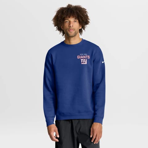 Men's Nike Royal New York Giants Primetime Club Fleece Pullover Sweatshirt