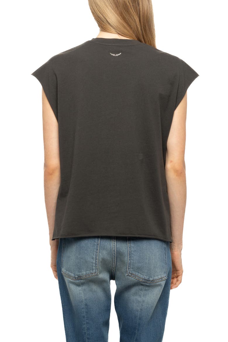 Cloe Graphic Cotton Tank, Alternate, color, CARBONE