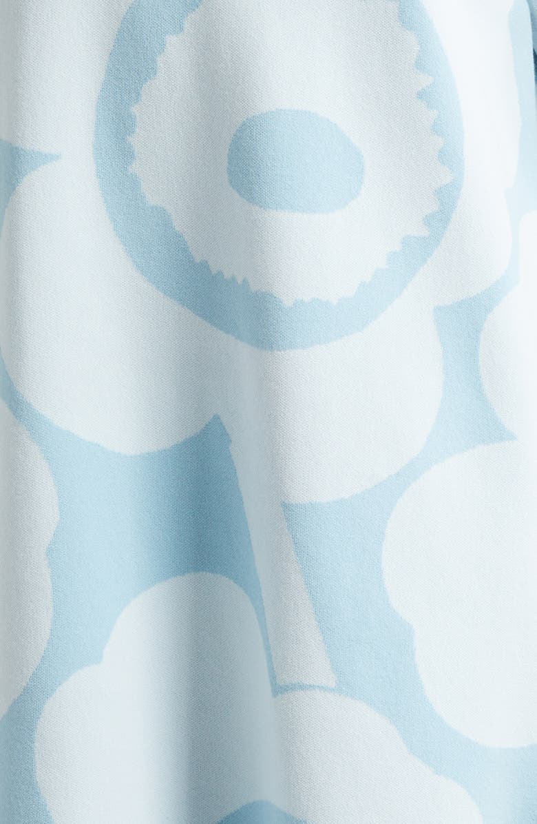 Marimekko Mahdollisuus Unikko Cotton Blend Knit Dress, Alternate, color, Light Blue