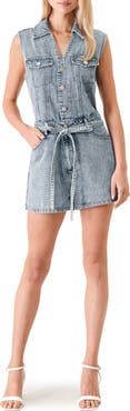 FREEMARKET V-Neck Denim Romper