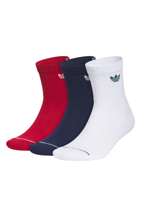 Trefoil 3.0 3-Pack Assorted High Quarter Socks