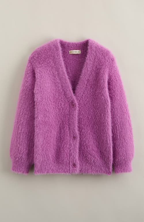 Tucker + Tate Kids' Eyelash Chenille Cardigan In Purple