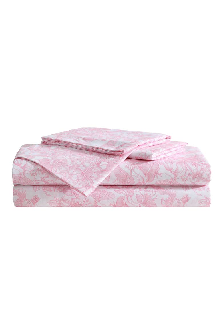 Fairytale Floral Sheet Set, Main, color, LIGHT PASTEL PINK