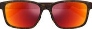 Maui Jim 56mm Hawaii Lava Uila AF 58mm Polarized Square Sunglasses