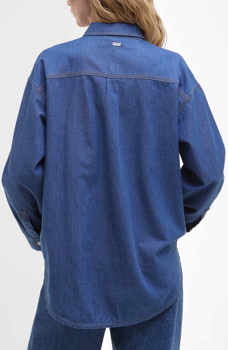 Barbour Woodrow Denim Button-Up Shirt, Alternate, color, Authentic