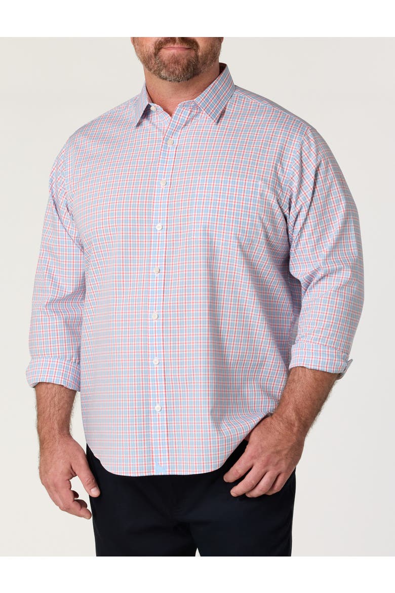 Big & Tall Ridgewell Plaid Sport Shirt, Main, color, BLUE RED