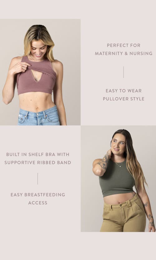 Kindred Bravely Sublime Maternity & Nursing Longline Bra Top In Gray