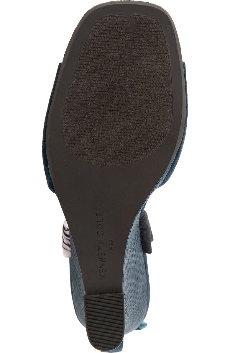 Kenneth Cole Fabia Ankle Wrap Wedge Sandal, Alternate, color, Navy Suede