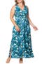  Teal Palm Print