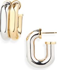 Rabanne XL Link Two-Tone Hoop Earrings