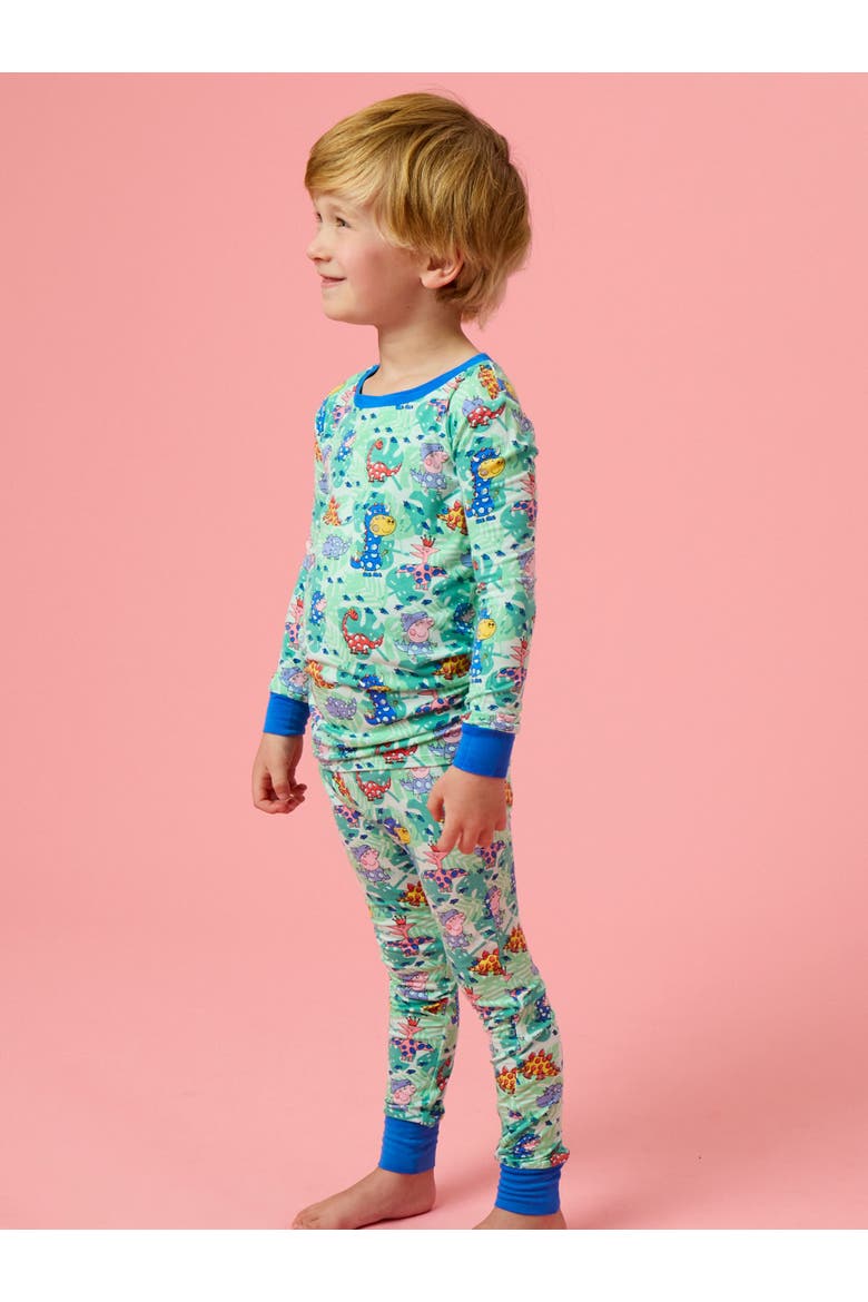 Peppa Pig & Friends Long Sleeve Pajama Set, Viscose, Alternate, color, Dinosaur Peppa Pig & Friends