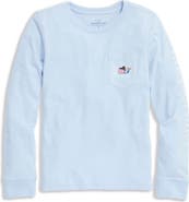 vineyard vines Kids' Volleyball Whale Logo Pocket Long Sleeve Graphic T-Shirt